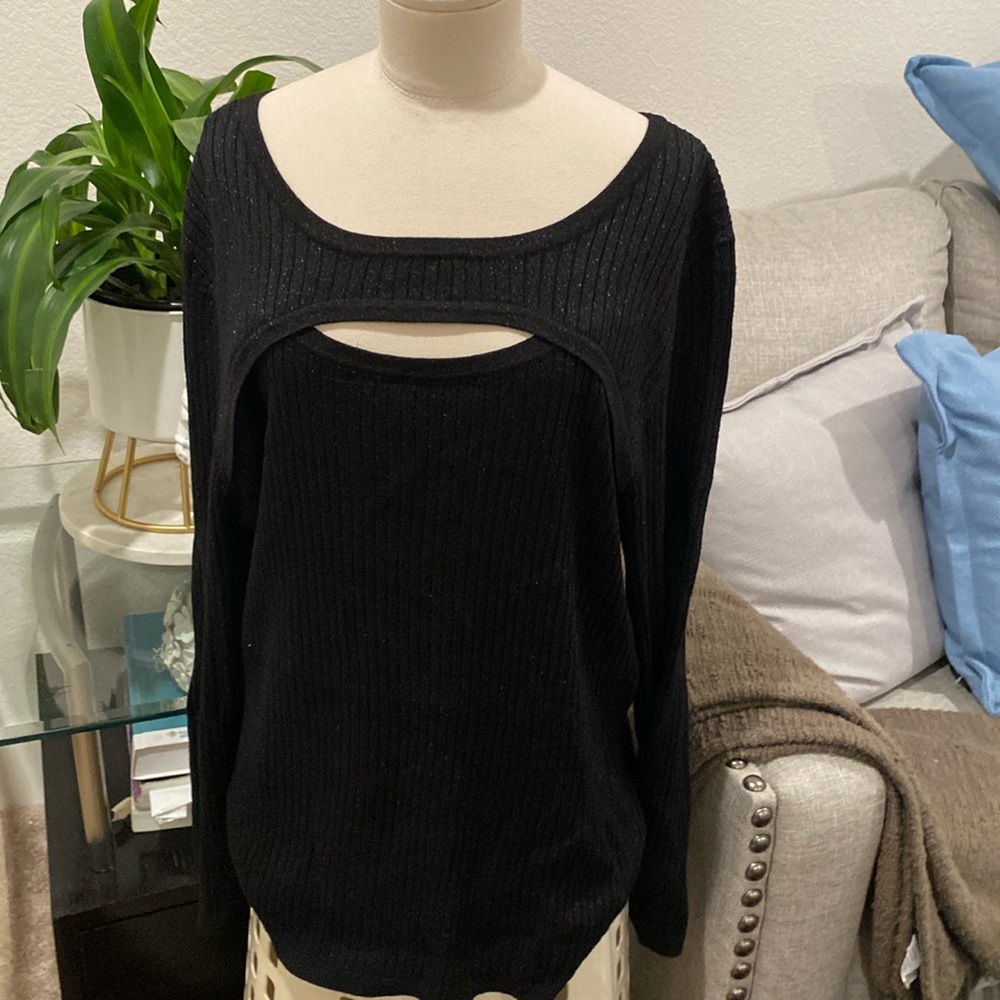 Glitter long‎ sleeve sweater